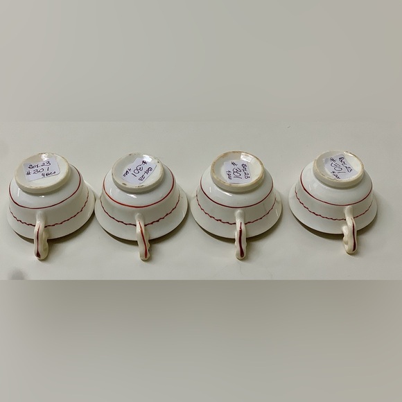 19th Century Antique Gaudy Welsh Grape Pattern (lot of 4) Miniature Cups - Picture 9 of 16